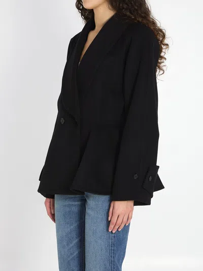 Chloé Black Wool Coat In Black
