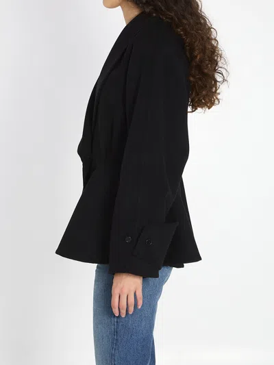 Chloé Black Wool Coat In Black
