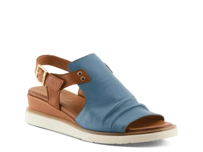 Spring Step Locals Ankle Strap Slide Sandal In Blue | ModeSens