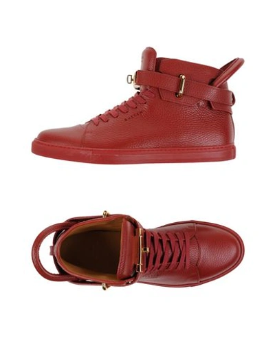 Shop Buscemi Sneakers In Brick Red