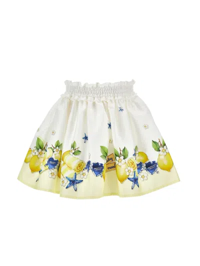 Monnalisa Skirt Kids Color White In Multi