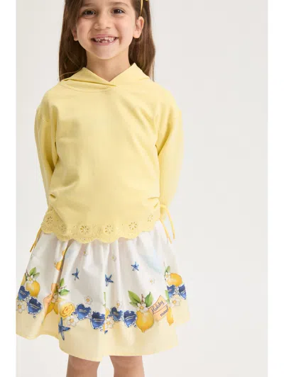 Monnalisa Skirt Kids Color White In Multi