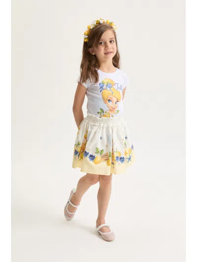 Monnalisa Skirt Kids Color White In Multi