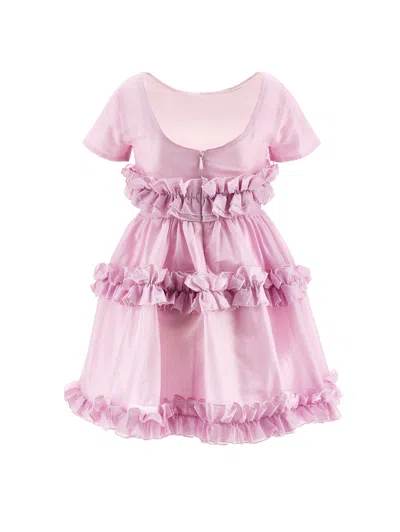Monnalisa Kids' Ruffled Dress In Pink