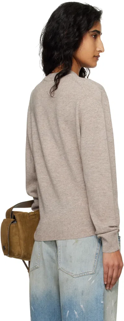 Acne Studios Beige Fitted Yak Wool Sweater In Neutral