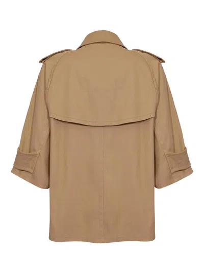 Fay Pea Coat In Nude