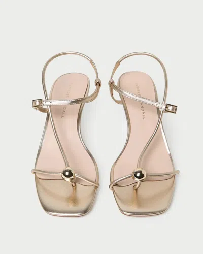 Loeffler Randall Triana Strappy Mid-heel Sandals With Ball Champagne In Neutral