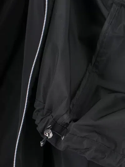 Herno High Collar Jacket Elastic Cuffs Drawstring Hem In Black