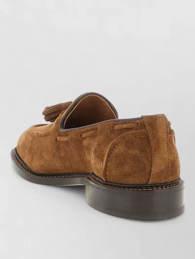 Tricker's Brown Solid Elton Loafers In Brown