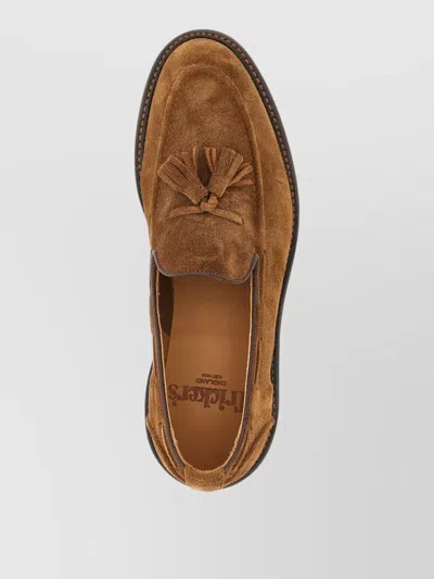 Tricker's Brown Solid Elton Loafers In Brown