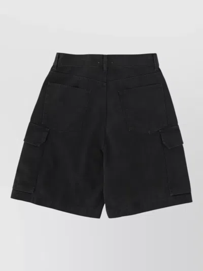 Jw Anderson Black Solid Shorts In Black