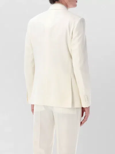 Lardini Soiree Double Breasted Six Button Jacket In White