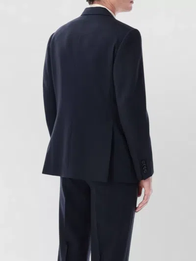 Lardini Iconic Double-breasted Virgin Wool Suit Jacket For Men In Blue