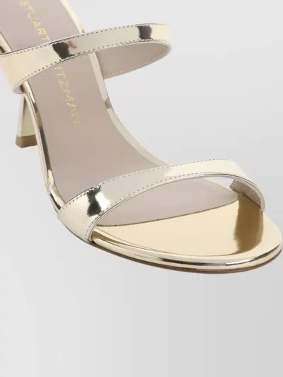 Stuart Weitzman Metallic-effect Double-strap Sandals In Multi