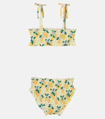 Tinycottons Oranges Smocked Bikini In Multi