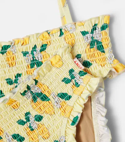 Tinycottons Oranges Smocked Bikini In Multi