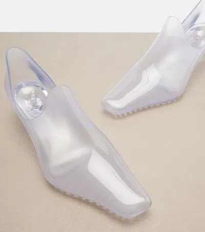 Loewe Emily Aqua Bootie 45 In Rubber With Multicolor Socks Pumps White