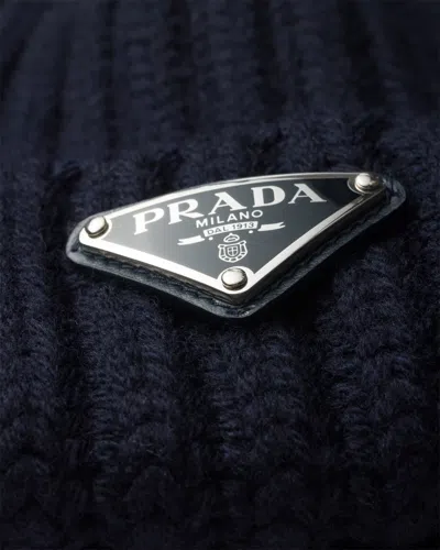 Prada Wool Beanie In Black
