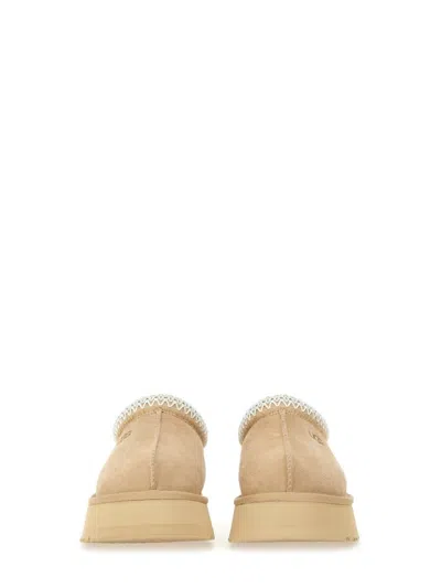 Ugg Tazz Beige Sabot With Embossed Logo In Suede Woman In Multi