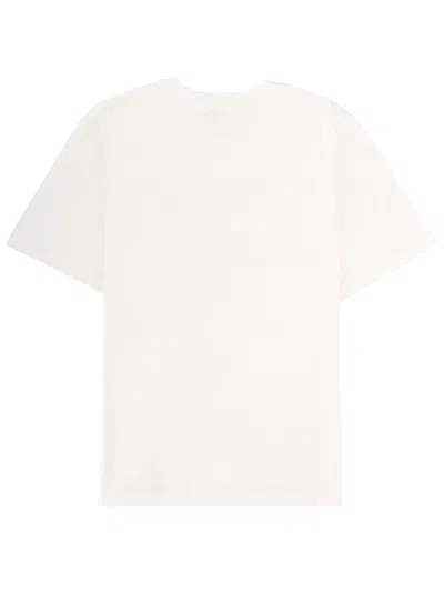 Casablanca Men White Crewneck T-shirt With Logo Print On The Front In Cotton Man