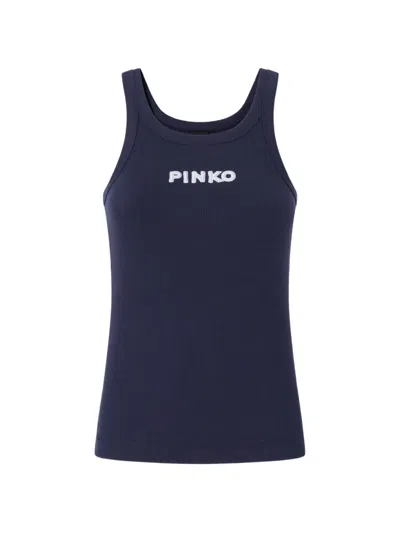 Pinko Geripptes Top In Blue