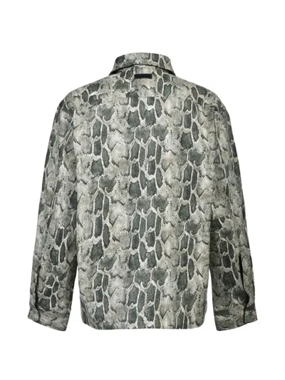 蟒蛇纹口袋衬衫