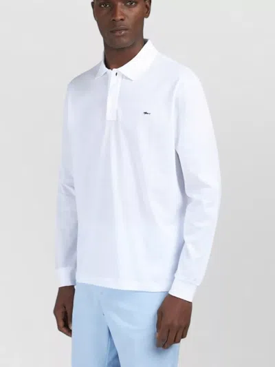 Paul & Shark Polo In Cotone Con Logo A Maniche Lunghe In White
