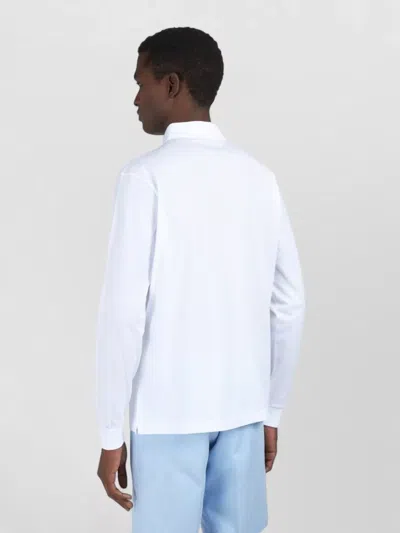 Paul & Shark Polo In Cotone Con Logo A Maniche Lunghe In White