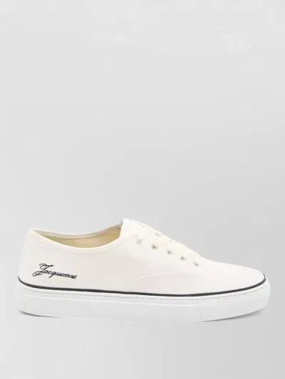 Jacquemus Les Fefe Low Top Sneakers Rubber Sole In White