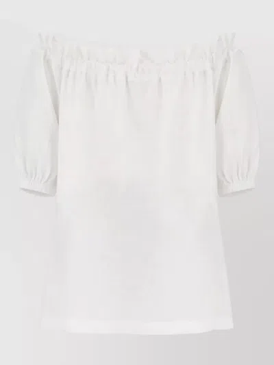 Patou Drawstring Organic Cotton T-shirt In White