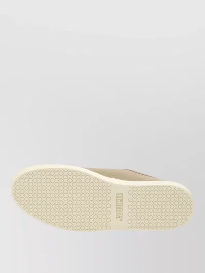 Jacquemus Cotton Low-top Sneakers With Embroidered Logo In Brown