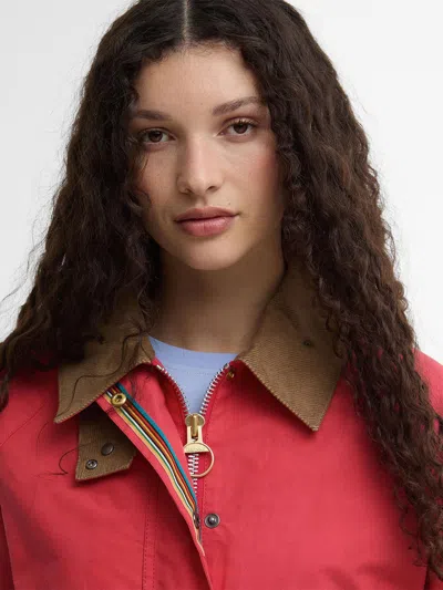 Barbour X Paul Smith Button Spey Jacket In Red