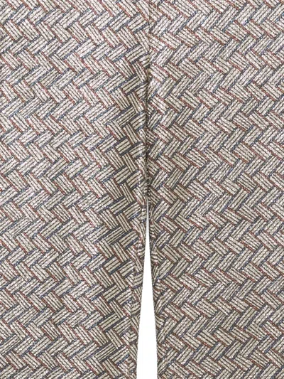 Siyu Tallis Patterned Flared Trousers In Brown