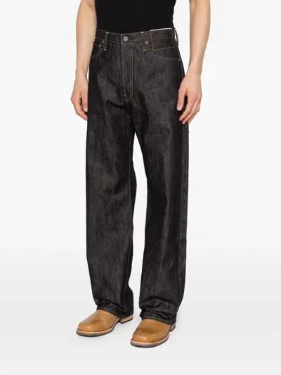 Visvim Raw-finish Jeans In Black