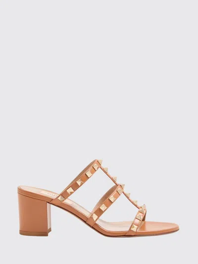 Valentino Garavani Valentino Rockstud Caged 60 Leather Sandal In Brown