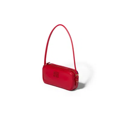 Miu Miu Leather Pouch In Red