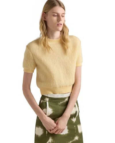 Prada Rundhalspullover Aus Kaschmir In Yellow