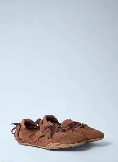Acne Studios Brown Sneakers With Classic Silhouette And Smooth Finish