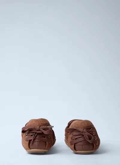 Acne Studios Brown Sneakers With Classic Silhouette And Smooth Finish