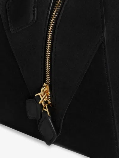 Alaïa Le Bouledogue Bowling Shoulder Bag In Nubuck Leather In Black