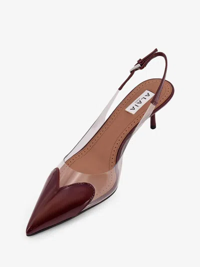 Alaïa Le Coeur 55 Patent Leather Slingback Pumps In Multi