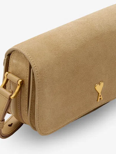 Ami Alexandre Mattiussi Ami Paris Women Suede Shoulder Bag With Logo On The Front In Multi