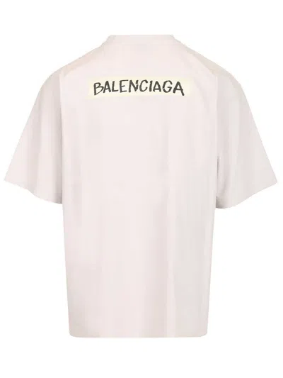 Balenciaga Oversized Logo-print Cotton-jersey T-shirt In Pink