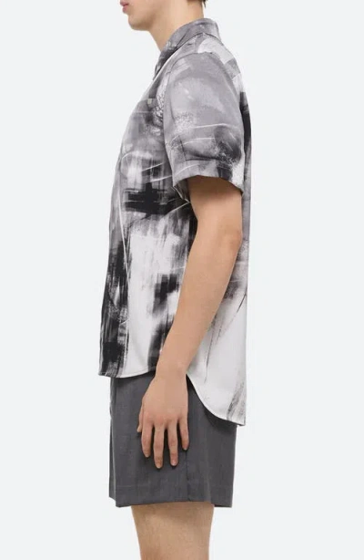 Helmut Lang Zip Scribble Shirt In Neutral