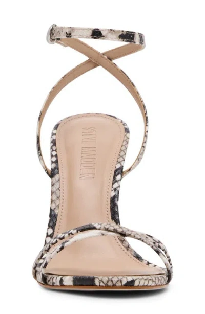 Steve Madden Ankle Strap Stiletto Sandal In Animal Print