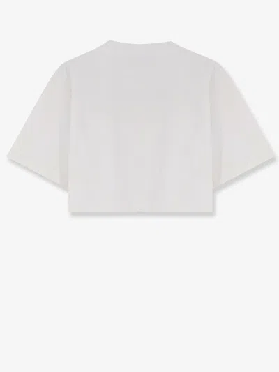 Balenciaga Cotton Salon De Couture Cropped T-shirt In White