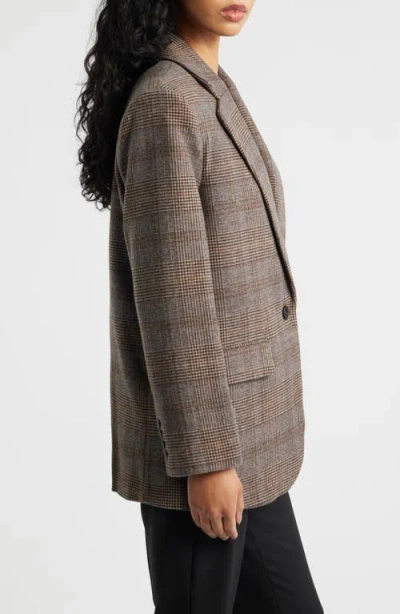 Mango Roma One-button Blazer In Brown