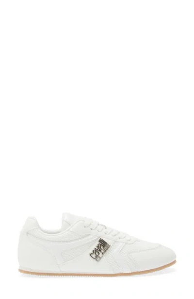 Roberto Cavalli Mesh Panel Training Sneaker In White
