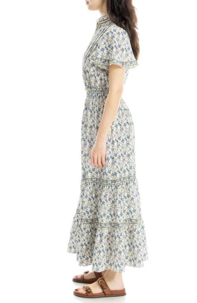 Max Studio Flutter Sleeve Maxi Dress In Multi
