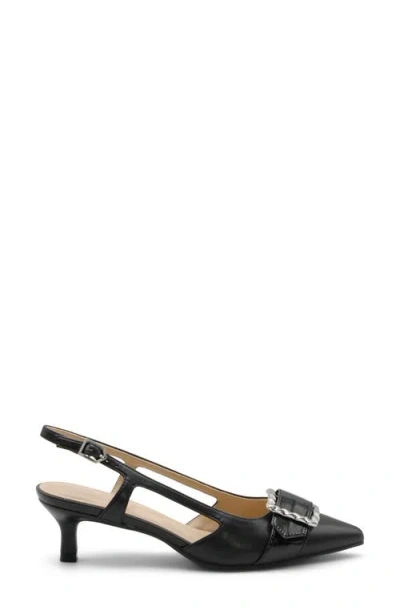 Adrienne Vittadini Sippy Pointed Toe Slingback Pump In Black